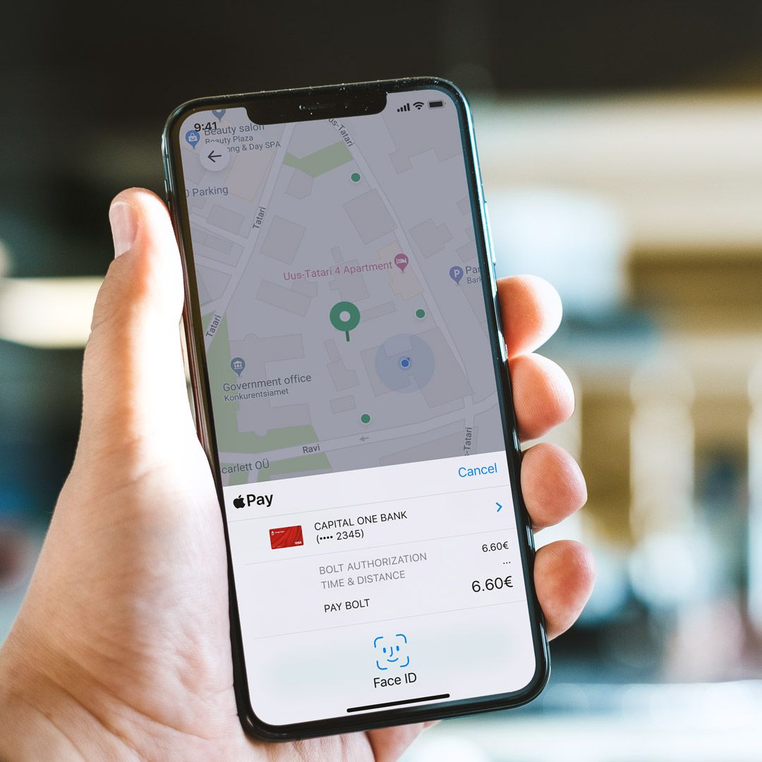 Apple Pay a Bolt taxinál