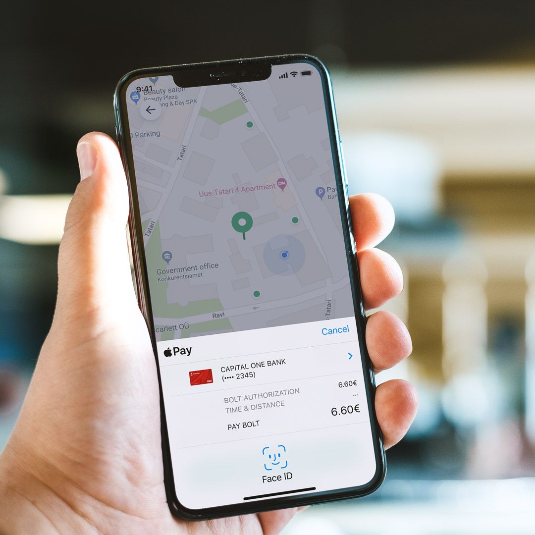 Apple Pay a Bolt taxinál