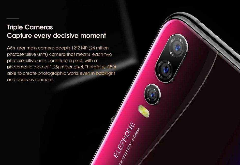 Akciós az öt kamerás Elephone A5