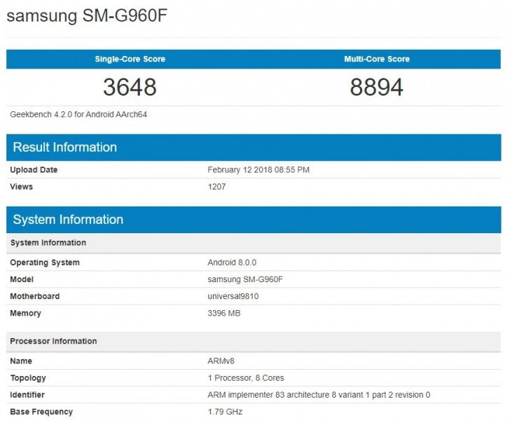 Teszten a Snapdragon 845 samsungos párja