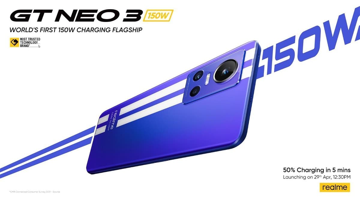 Hazánkban is kapható lesz a világ legyorsabb töltésével rendelkező telefonja, a Realme GT Neo3!