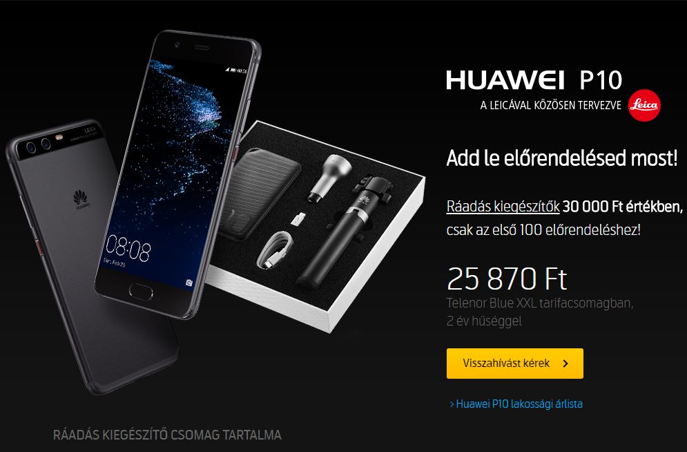 Huawei P10 a Telenornál is