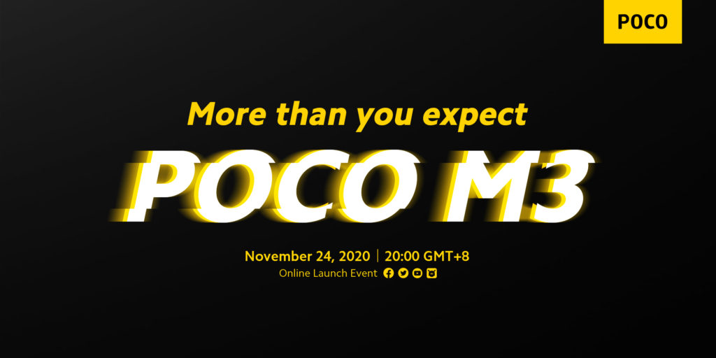 November 24-én mutatják be a Poco M3-at