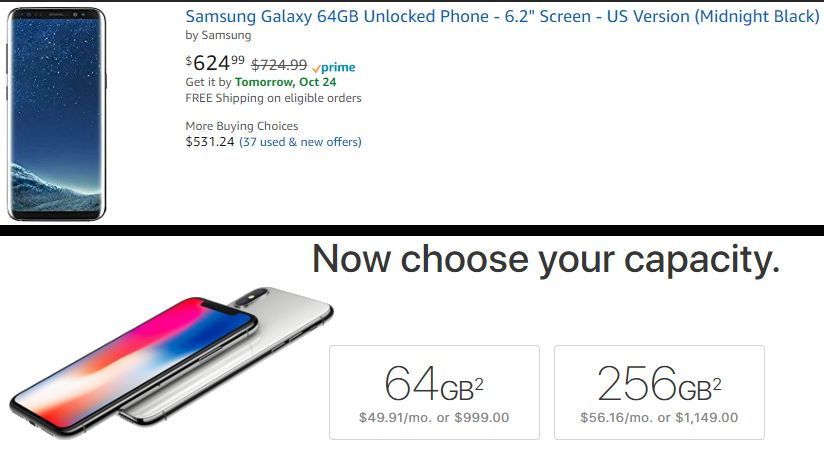 Ezért jobb a Galaxy S8, mint az iPhone X